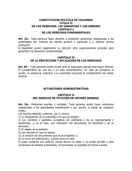 CONSTITUCION POLITICA DE COLOMBIA TITULO II DE LOS