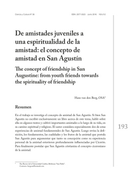 De amistades juveniles a una espiritualidad de la amistad: el