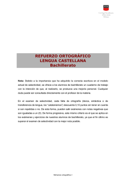 refuerzo ortográfico lengua castellana