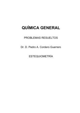 Problemas estequiometría