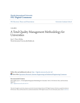A Total Quality Management Methodology for Universities