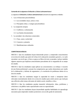 1. Las civilizaciones precolombinas 1.1. Las sociedades maya