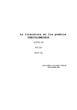 La literatura en los pueblos PRECOLOMBINOS