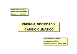 ENERGÍA, SOCIEDAD Y CAMBIO CLIMÁTICO ENERGÍA