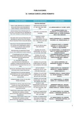 1 PUBLICACIONES Dr. VARGAS GARCÍA JORGE ROBERTO