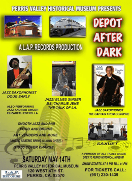 Page 1 JAZZ SAXOPHONIST DOUG EARLY JAZZVELUES SINGER