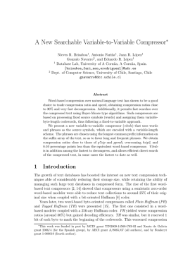 A New Searchable Variable-to-Variable Compressor
