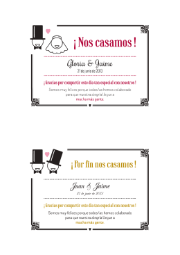 Tarjetas Bodas - ONG Rescate Internacional