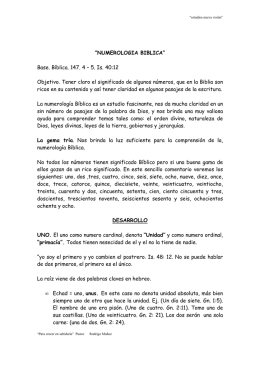 NUMEROLOGIA BIBLICA