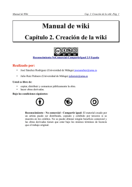 Creación de la wiki - Universidad de Málaga