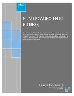 el mercadeo en el fitness - VIREF - Biblioteca Virtual de Educación