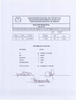 Resultados Preconteo - Registraduría Nacional del Estado Civil