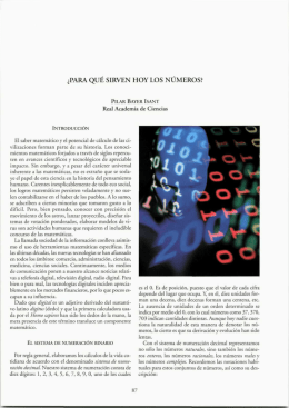 ¿PARA QUÉ SIRVEN HOY LOS NÚMEROS?