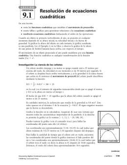 Resolución de ecuaciones cuadráticas