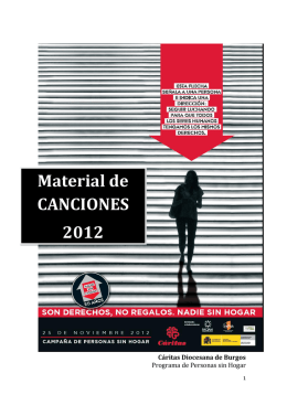material canciones  - Cáritas Diocesana de Zaragoza
