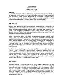 Oxigenoterapia.
