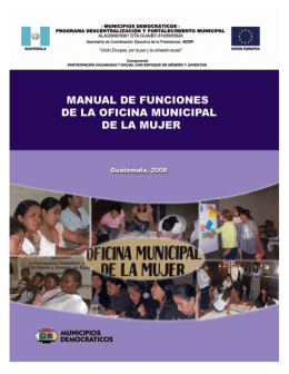 Manual de Funciones de La Oficina Municipal de la Mujer