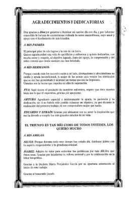 Agradecimientos y Dedicator