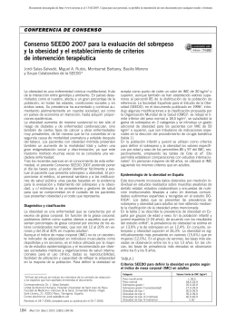 Consenso SEEDO 2007 para la evaluación del sobrepeso y la