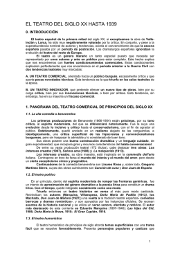 EL TEATRO DE LA PRIMERA MITAD DEL SIGLO XX