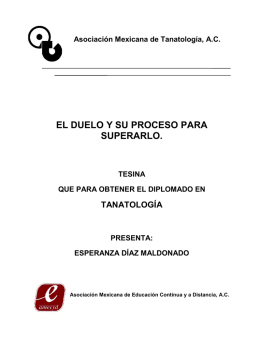 el duelo y su proceso para superarlo.