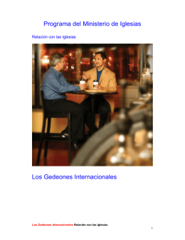 Programa del Ministerio de Iglesias Los Gedeones Internacionales