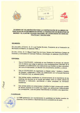 Page 1 FEDERACION DE MUNICIPOS DE MAD RD AcUERDo DE