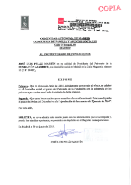 COMUNIDAD AUTONOMA DE MADRID CONSEJERIA DE FAMILIA