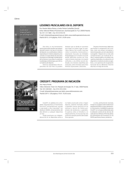 LESIONES MUSCULARES EN EL DEPORTE CROSSFIT