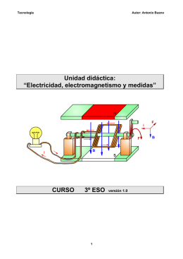 Unidad didáctica: “Electricidad, electromagnetismo y