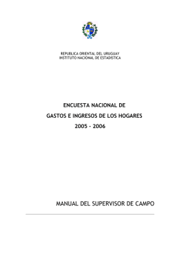 MANUAL DEL SUPERVISOR DE CAMPO