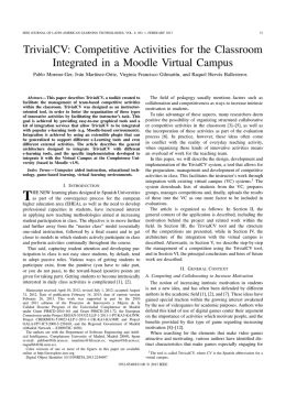 TrivialCV: Competitive Activities for the Classroom Integrated in