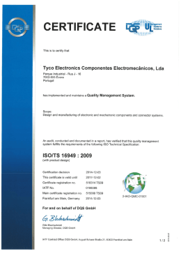 certificate - TE Connectivity