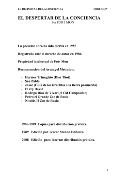EL DESPERTAR DE LA CONCIENCIA