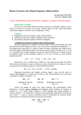 Bazele Teoretice ale Chimiei Organice. Hidrocarburi