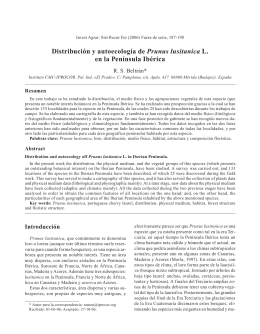 Distribución y autoecología de Prunus lusitanica L. en la