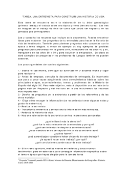 orientaciones para la entrevista de historia de vida