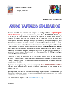 Tapones_solidarios - Colegio Ave María