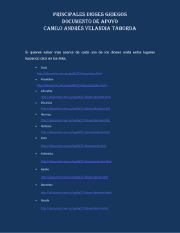 PRINCIPALES DIOSES GRIEGOS DOCUMENTO DE APOYO