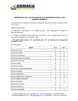 resistencia del polietileno de alta densidad (pead) a los