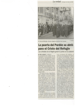 La puerta del Perdón se abrió - cofradía del stmo. cristo del refugio
