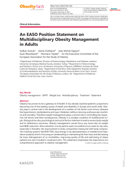 An EASO Position Statement on Multidisciplinary Obesity