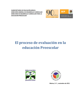 El proceso de evaluación en la educación Preescolar
