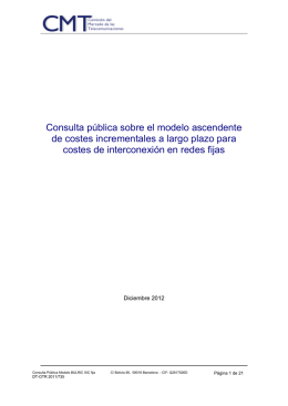 Consulta pública Modelo BU IXC-fija _diciembre 2012