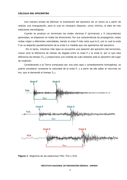 Cálculo del epicentro