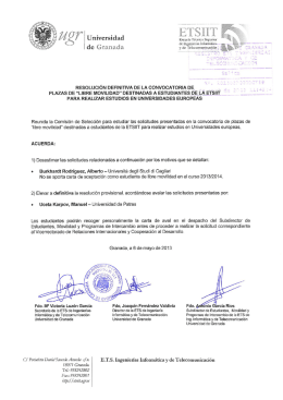 Resolución definitiva LIBRE MOVILIDAD 2013-2014