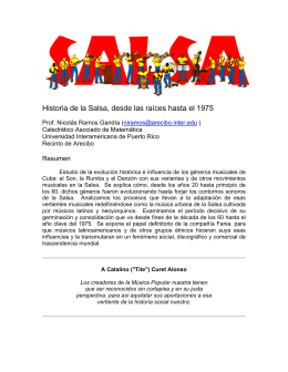 Historia de la Salsa - Recinto de Arecibo