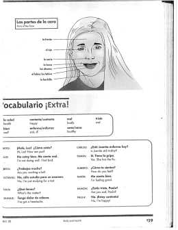 Las partes de la cara