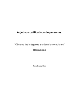 Adjetivos calificativos de personas.