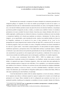 as cartas familiares e as fotos dos emigrantes